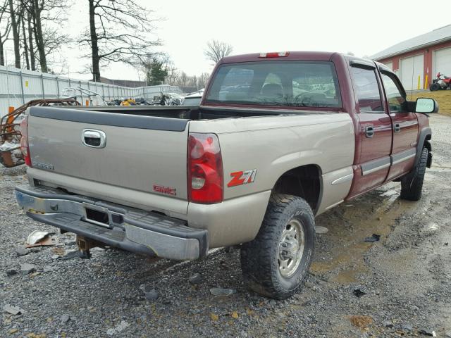 1GCHK23U93F160158 - 2003 CHEVROLET SILVERADO MAROON photo 4