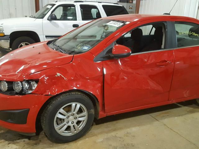 1G1JC5SH4F4145242 - 2015 CHEVROLET SONIC LT RED photo 9