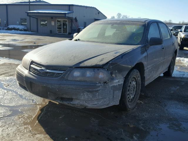 2G1WF52E439421687 - 2003 CHEVROLET IMPALA BLACK photo 2