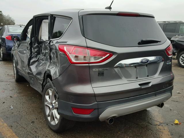 1FMCU0H93DUA41110 - 2013 FORD ESCAPE SEL GRAY photo 3