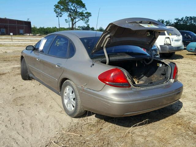 1FAFP56U86A203272 - 2006 FORD TAURUS SEL BROWN photo 3