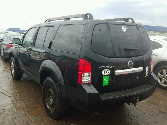 5N1AR18B28C618187 - 2008 NISSAN PATHFINDER BLACK photo 3