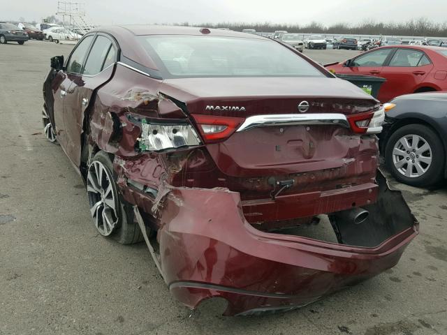 1N4AA6AP0HC379761 - 2017 NISSAN MAXIMA 3.5 MAROON photo 3