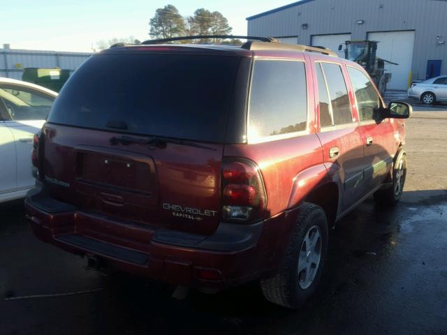 1GNDT13S742398014 - 2004 CHEVROLET TRAILBLAZE RED photo 4