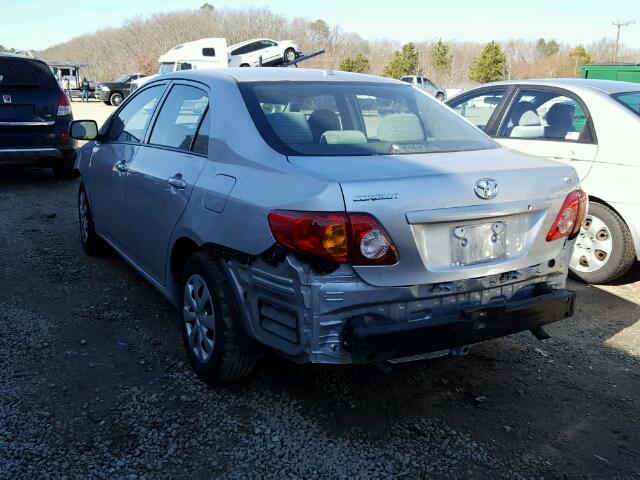 2T1BU4EE8AC524108 - 2010 TOYOTA COROLLA BA SILVER photo 3