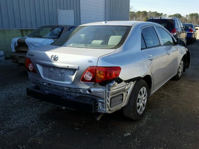 2T1BU4EE8AC524108 - 2010 TOYOTA COROLLA BA SILVER photo 4