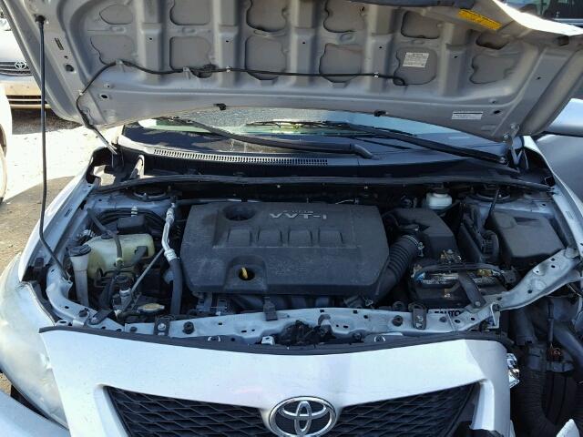 2T1BU4EE8AC524108 - 2010 TOYOTA COROLLA BA SILVER photo 7