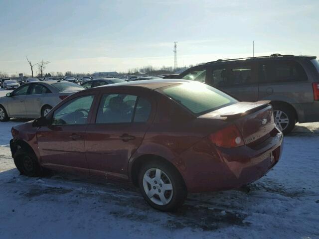 1G1AJ55F177289668 - 2007 CHEVROLET COBALT LS RED photo 3