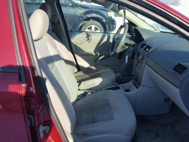 1G1AJ55F177289668 - 2007 CHEVROLET COBALT LS RED photo 5