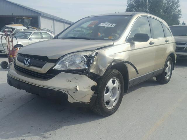 JHLRE48357C074931 - 2007 HONDA CR-V LX GOLD photo 2