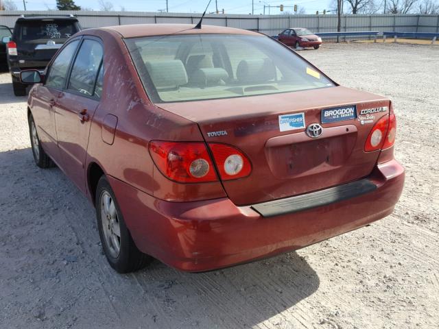 JTDBR32E852049418 - 2005 TOYOTA COROLLA CE RED photo 3