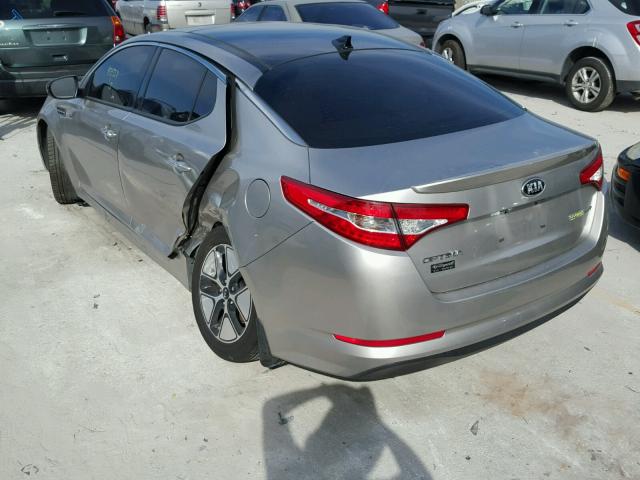 KNAGM4AD9D5044712 - 2013 KIA OPTIMA HYB SILVER photo 3