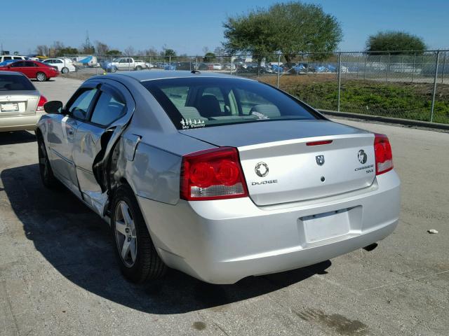 2B3CA3CV8AH152819 - 2010 DODGE CHARGER SX SILVER photo 3