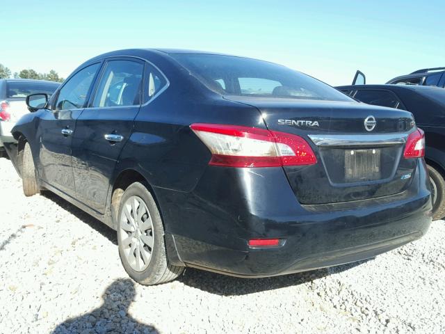 3N1AB7AP7EL667339 - 2014 NISSAN SENTRA S BLACK photo 3