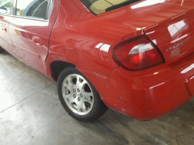 1B3ES56C75D130633 - 2005 DODGE NEON SXT RED photo 9