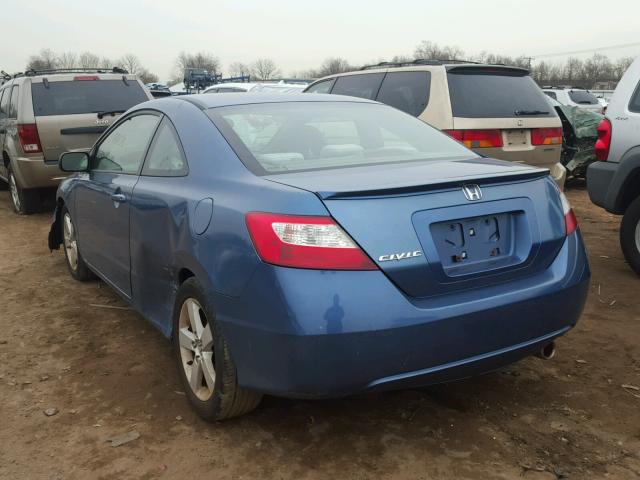 2HGFG12826H523749 - 2006 HONDA CIVIC EX BLUE photo 3