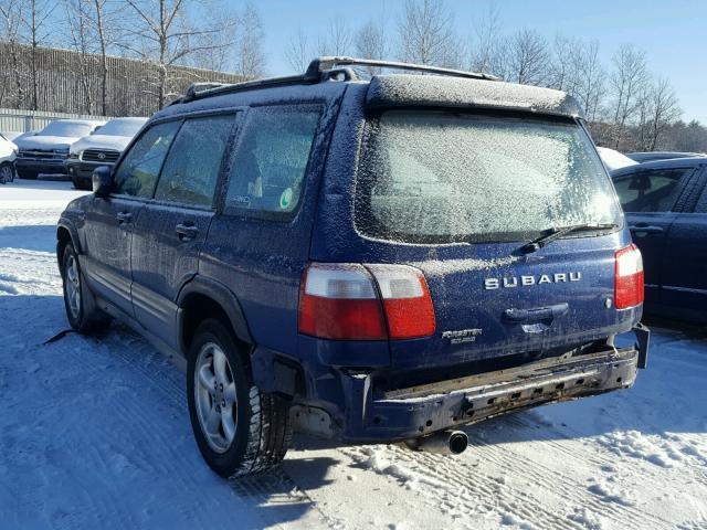 JF1SF65511H724268 - 2001 SUBARU FORESTER S BLUE photo 3