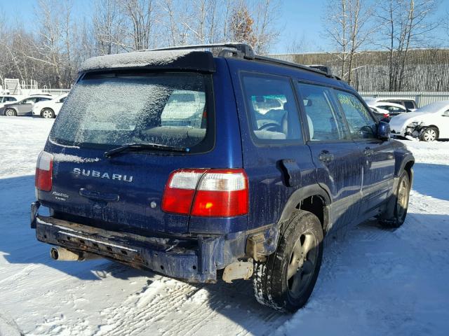 JF1SF65511H724268 - 2001 SUBARU FORESTER S BLUE photo 4