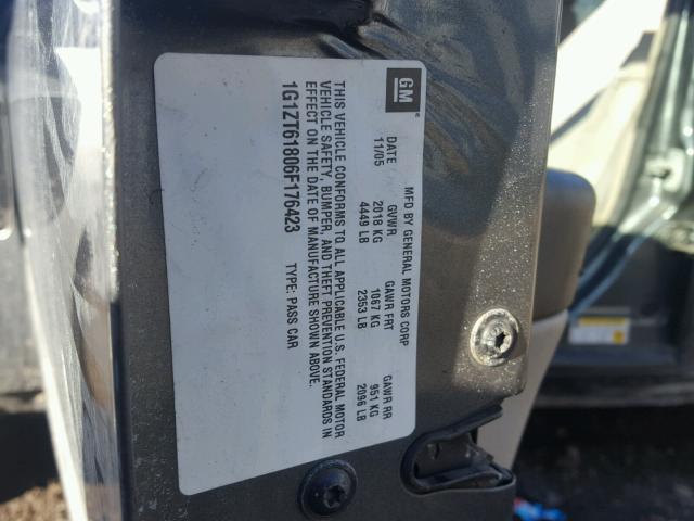 1G1ZT61806F176423 - 2006 CHEVROLET MALIBU MAX 蓝色 照片 10