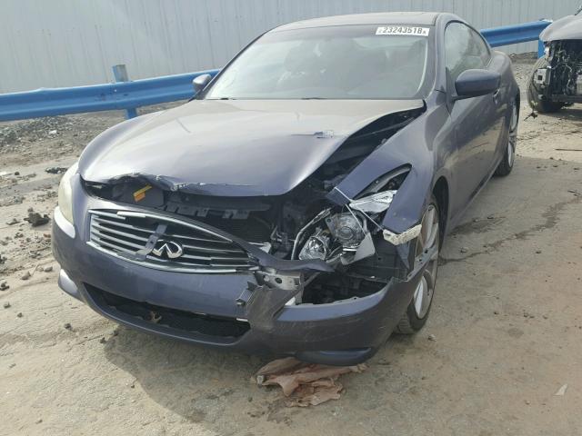 JNKCV64EX8M123881 - 2008 INFINITI G37 BASE BLUE photo 2