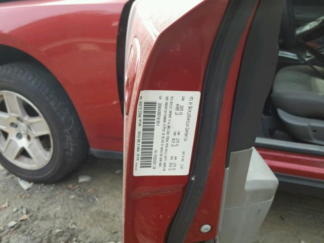 2B3KA43R87H819014 - 2007 DODGE CHARGER SE RED photo 10