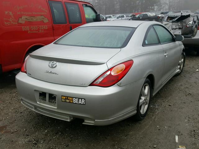 4T1CE38P34U779129 - 2004 TOYOTA CAMRY SOLA GRAY photo 4