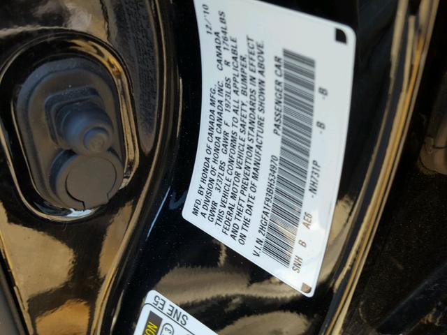 2HGFA1F93BH534970 - 2011 HONDA CIVIC EXL BLACK photo 10