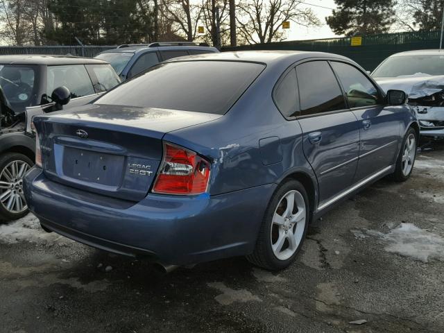 4S3BL676166207807 - 2006 SUBARU LEGACY GT BLUE photo 4