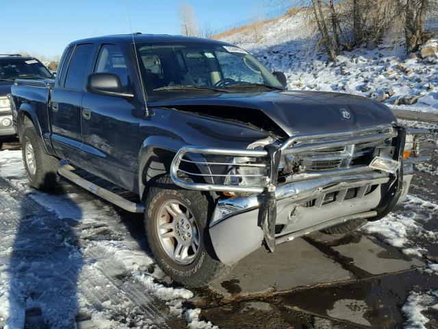 1D7HG48KX4S595399 - 2004 DODGE DAKOTA QUA GRAY photo 1