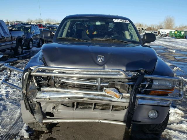 1D7HG48KX4S595399 - 2004 DODGE DAKOTA QUA GRAY photo 7