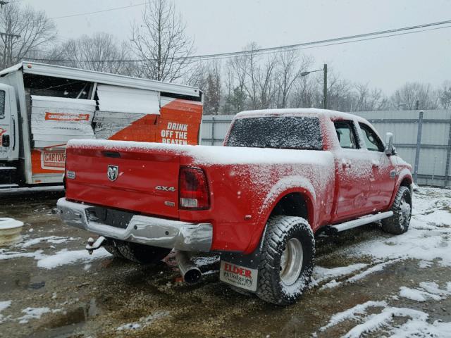 3C63DRKL9CG223500 - 2012 DODGE RAM 3500 L RED photo 4