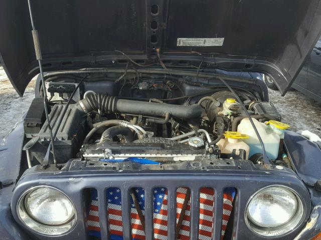 1J4FA49S71P318834 - 2001 JEEP WRANGLER / BLUE photo 7