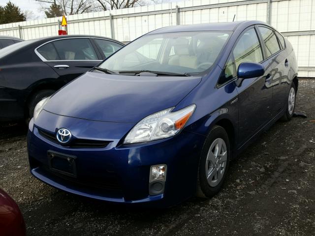 JTDKN3DU4A1232525 - 2010 TOYOTA PRIUS BLUE photo 2