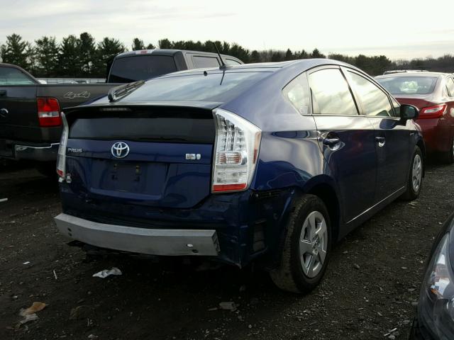 JTDKN3DU4A1232525 - 2010 TOYOTA PRIUS BLUE photo 4