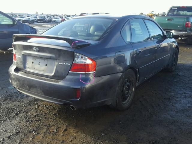 4S3BL626287215449 - 2008 SUBARU LEGACY 2.5 CHARCOAL photo 4