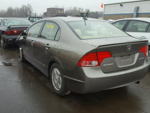 JHMFA36298S005827 - 2008 HONDA CIVIC HYBR TAN photo 3