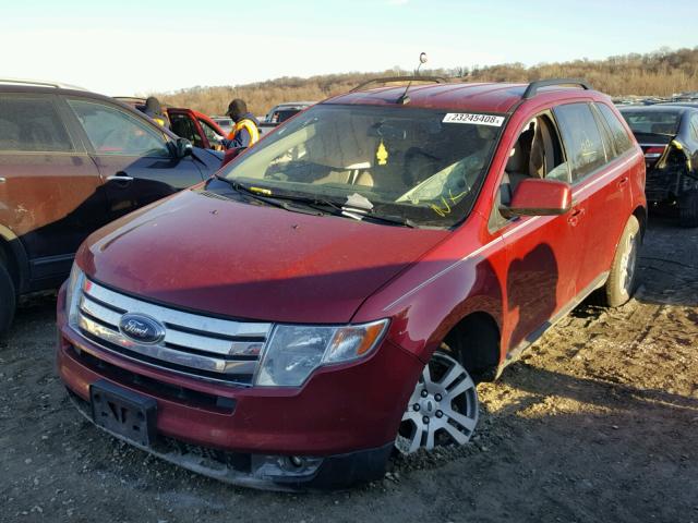 2FMDK38C78BA36267 - 2008 FORD EDGE SEL BURGUNDY photo 2