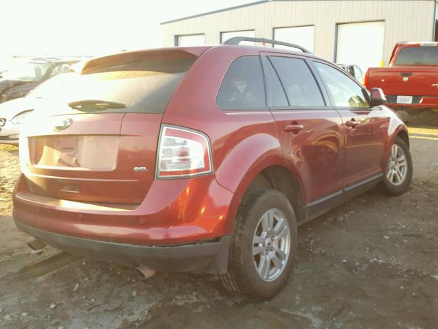 2FMDK38C78BA36267 - 2008 FORD EDGE SEL BURGUNDY photo 4