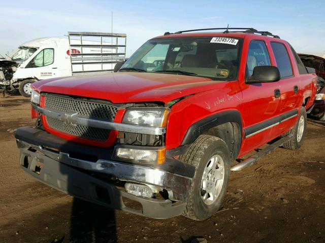 3GNEK12T04G171448 - 2004 CHEVROLET AVALANCHE RED photo 2