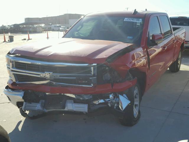 3GCUKREC4FG130001 - 2015 CHEVROLET SILVERADO RED photo 2