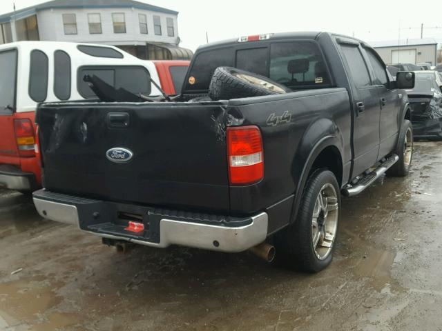 1FTPW14585KC37291 - 2005 FORD F150 SUPER BLACK photo 4