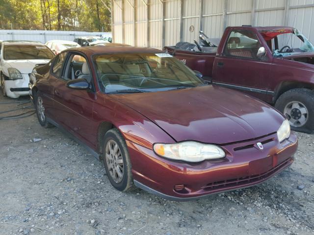 2G1WW12E829168302 - 2002 CHEVROLET MONTE CARL MAROON photo 1