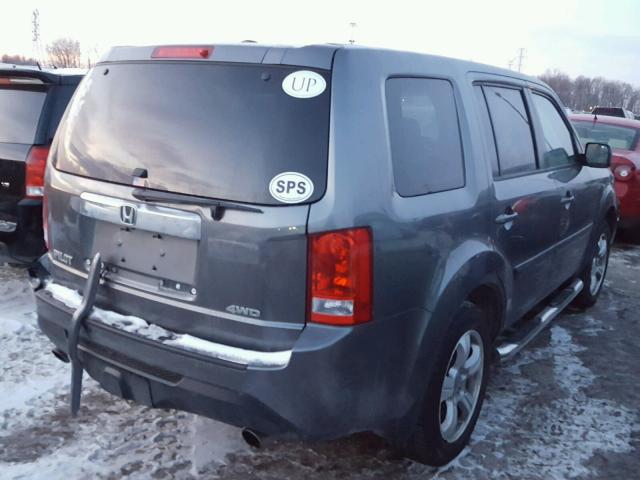 5FNYF4H53DB001594 - 2013 HONDA PILOT EXL GRAY photo 4