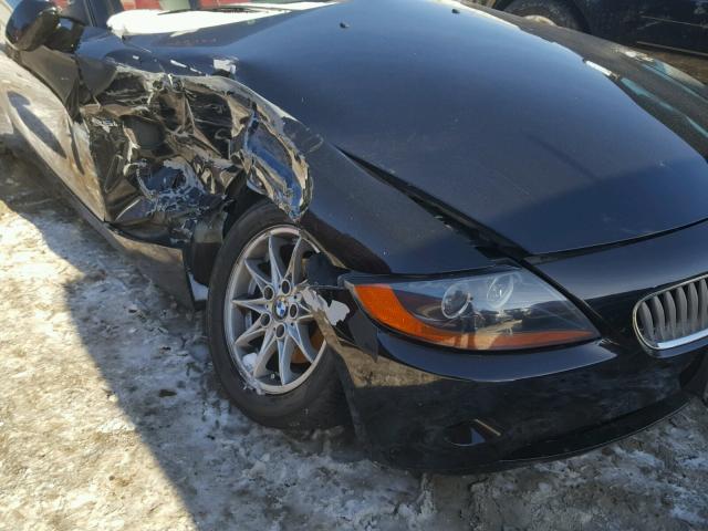 4USBT33433LS44979 - 2003 BMW Z4 2.5 BLACK photo 9