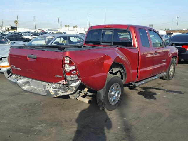 5TETX22NX6Z164958 - 2006 TOYOTA TACOMA ACC RED photo 4