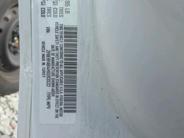 ZFBERFAB5H6D36112 - 2017 RAM PROMASTER 白色 照片 10