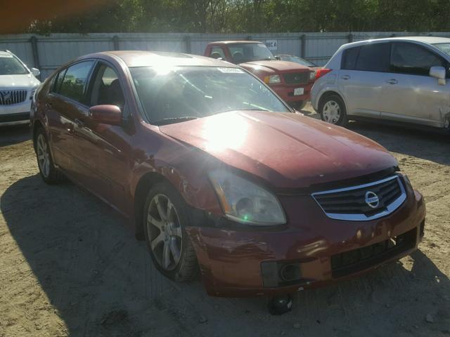 1N4BA41E87C809588 - 2007 NISSAN MAXIMA SE RED photo 1