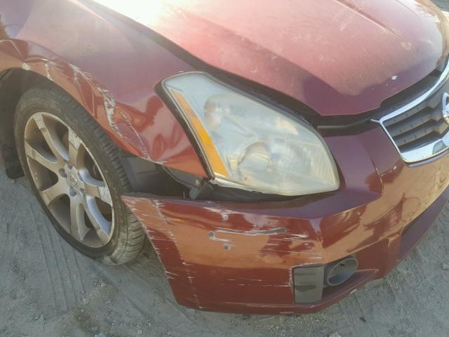 1N4BA41E87C809588 - 2007 NISSAN MAXIMA SE RED photo 9