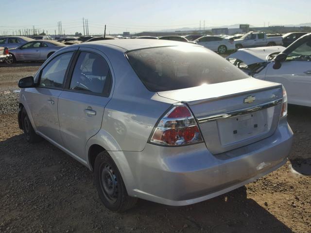 KL1TD5DE9AB115455 - 2010 CHEVROLET AVEO LS SILVER photo 3