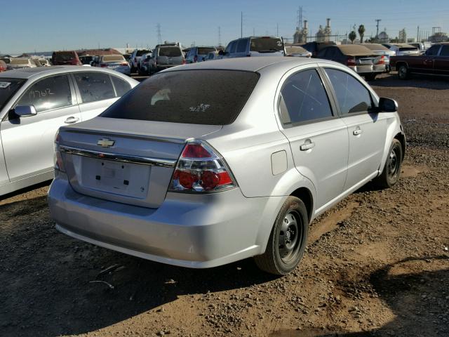 KL1TD5DE9AB115455 - 2010 CHEVROLET AVEO LS SILVER photo 4